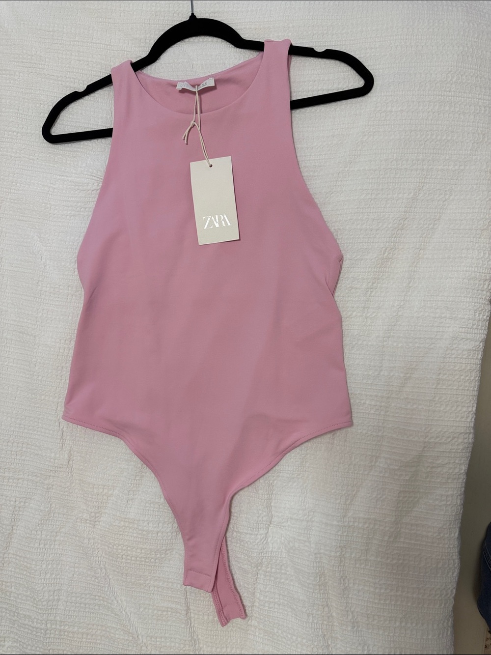 ZARA Womens Pink Sleeveless Bodysuit